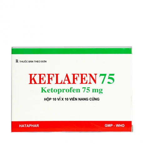 Viên nang Keflafen 75mg điều trị đau cơ xương khớp, viêm khớp, thoái hóa khớp (10 vỉ x 10 viên)