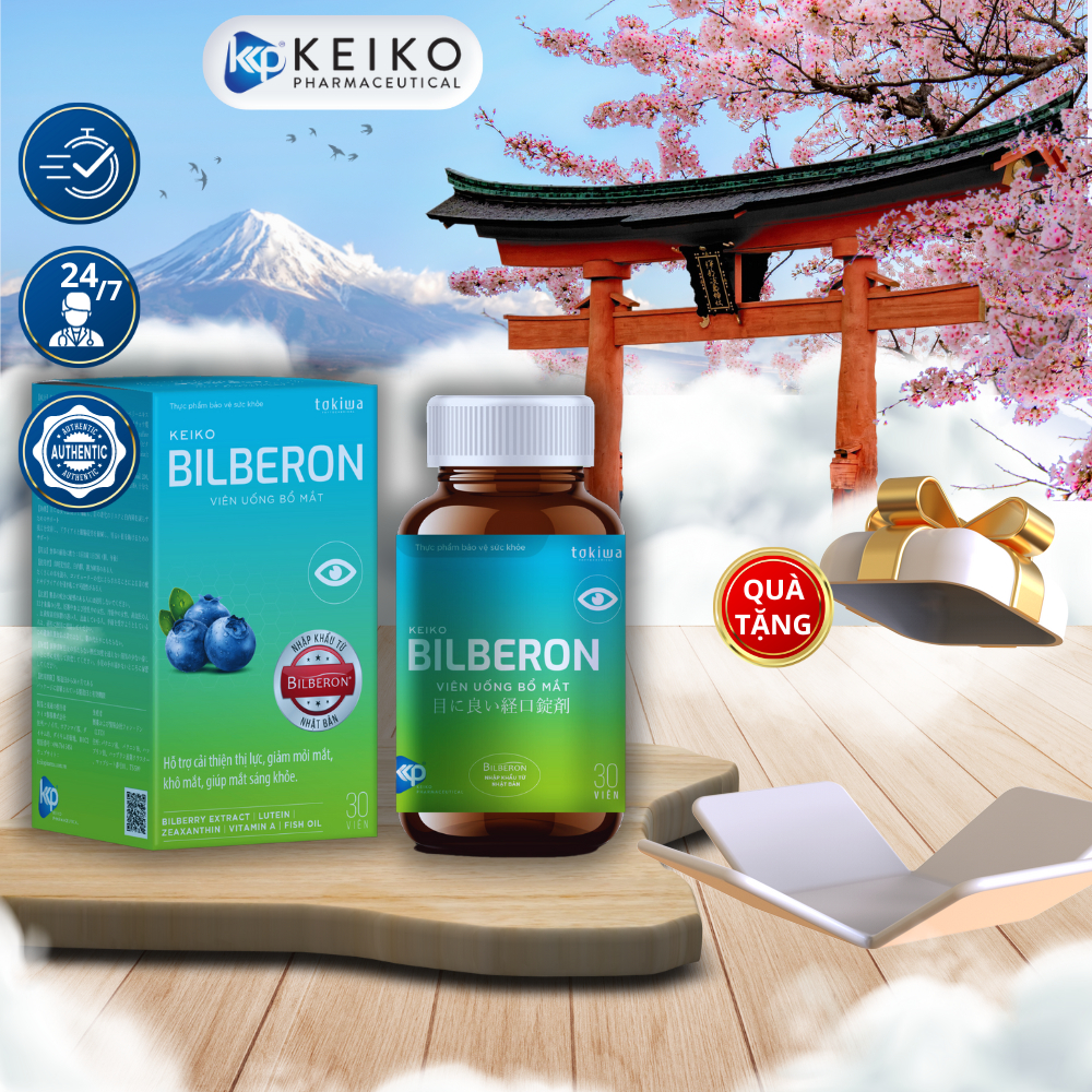 Viên uống Keiko Bilberon Bổ mắt (Hộp 30 viên)