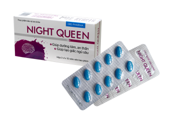 Viên uống DHG Pharma Night Queen hỗ trợ dưỡng tâm an thần, giúp dễ ngủ, cho giấc ngủ sâu (Hộp 30 viên)