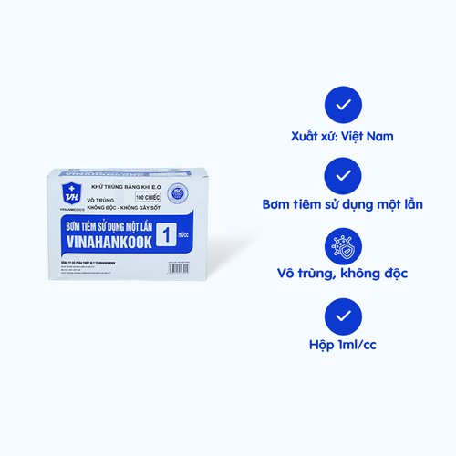 Bơm tiêm sử dụng một lần Vinahankook (10ml/cc)