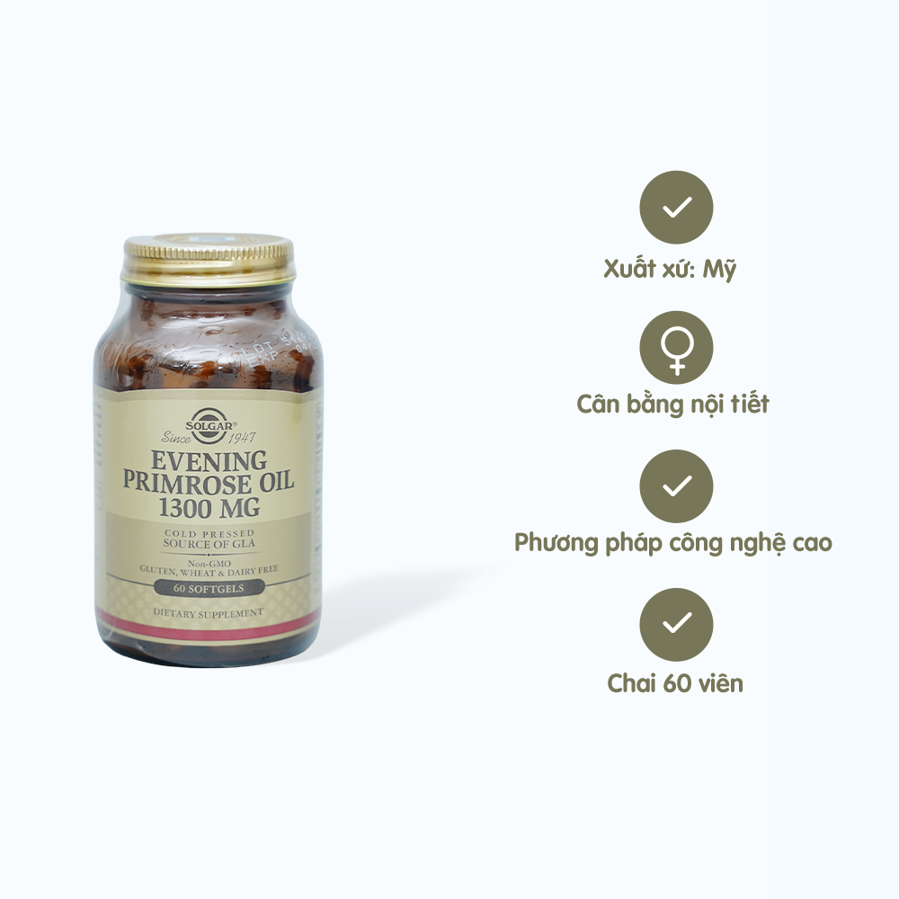 Viên uống Solgar Lutein 20mg Dưỡng mắt (Lọ 60 Viên)