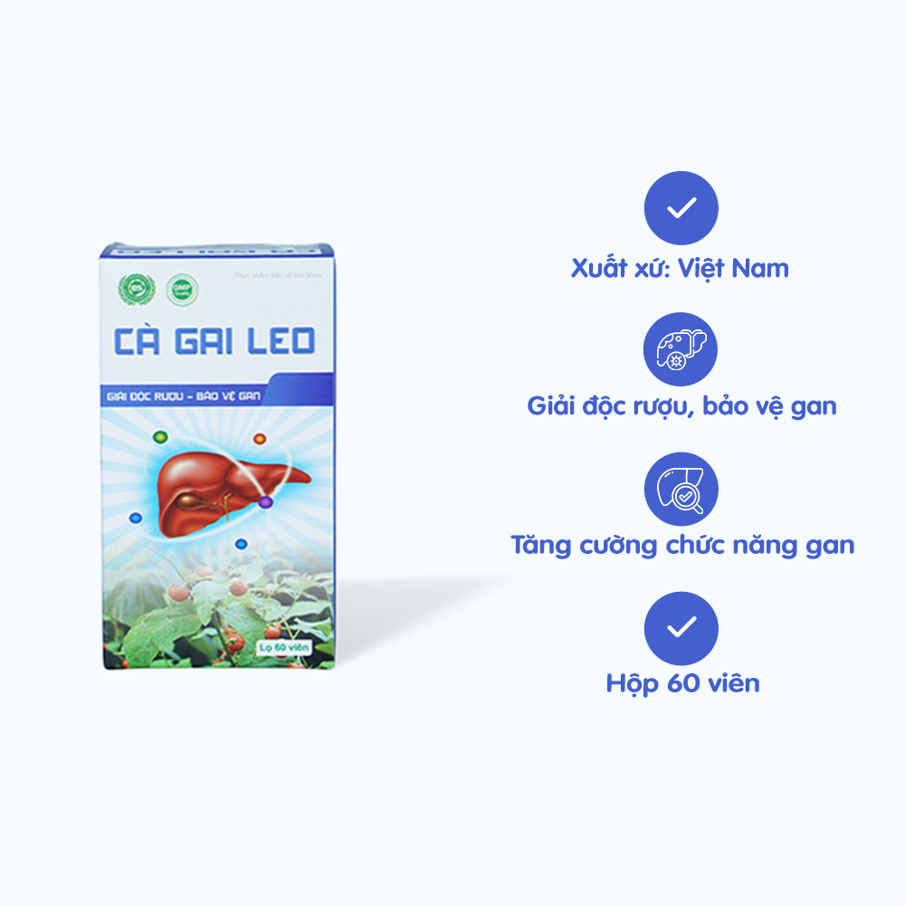 Viên uống Nam Dược Cà gai leo Hỗ trợ bảo vệ gan (Hộp 60 viên)